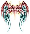 Angel wings trible tattoos design 